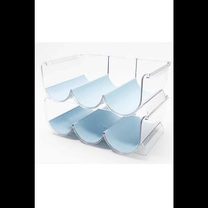 cella 2-Pack Stackable Bottle Organizers with Silicone White Liners